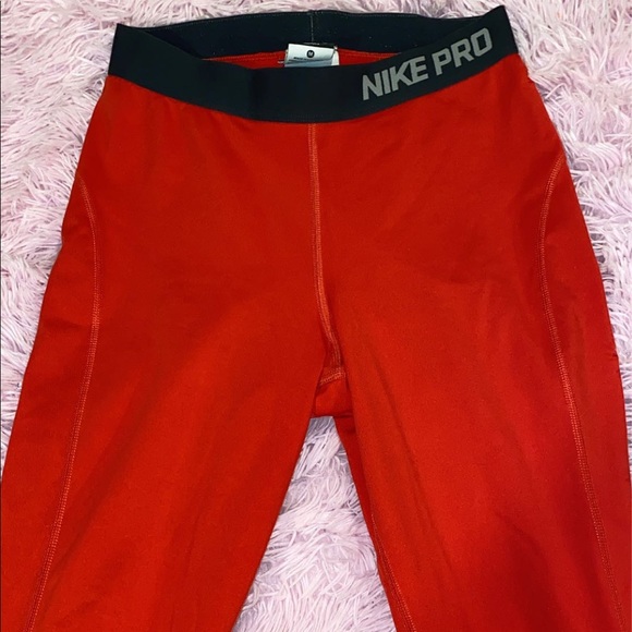 Nike Other - Nike Pro Dri Fit Red Full Length Leggings Size M